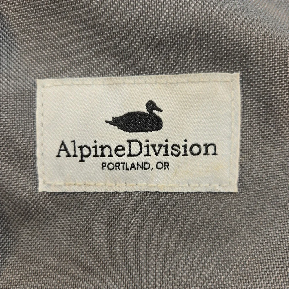 Alpine Division McKenzie Grey Roll Top Backpack 28L Portland OR Duck Print Liner